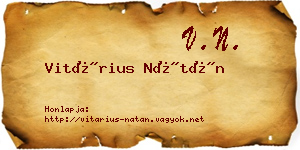Vitárius Nátán névjegykártya